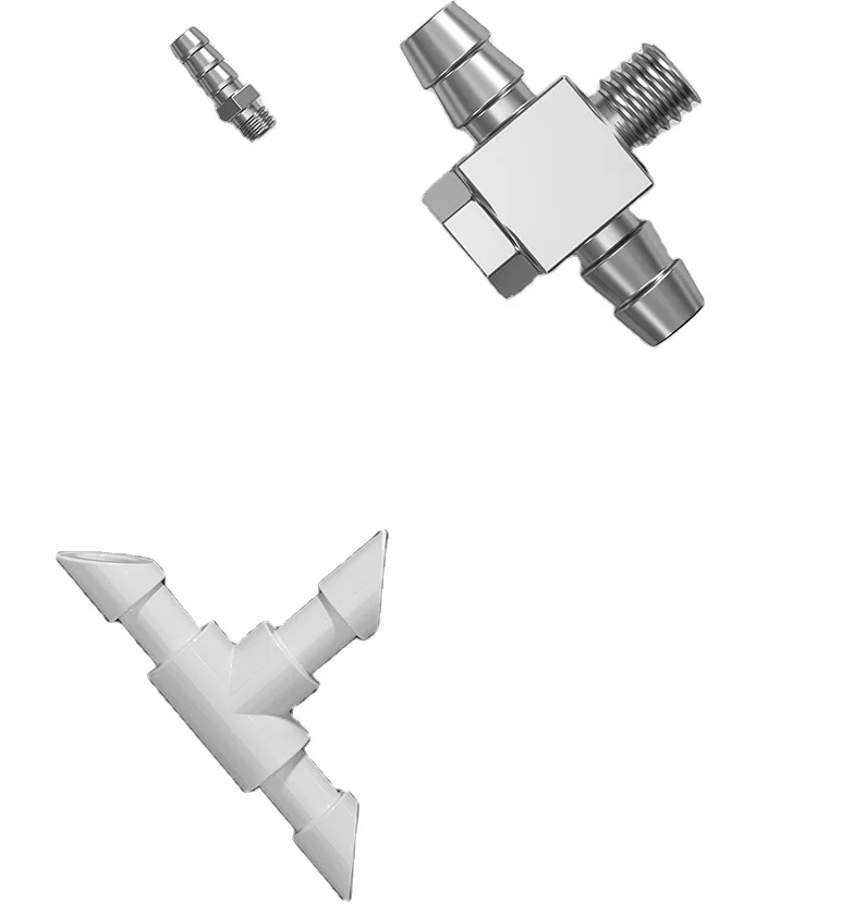 Trachea Connector Air Compressor Hose Convertible M5 Plug Plastic Tee Steel Pneumatic Fitting