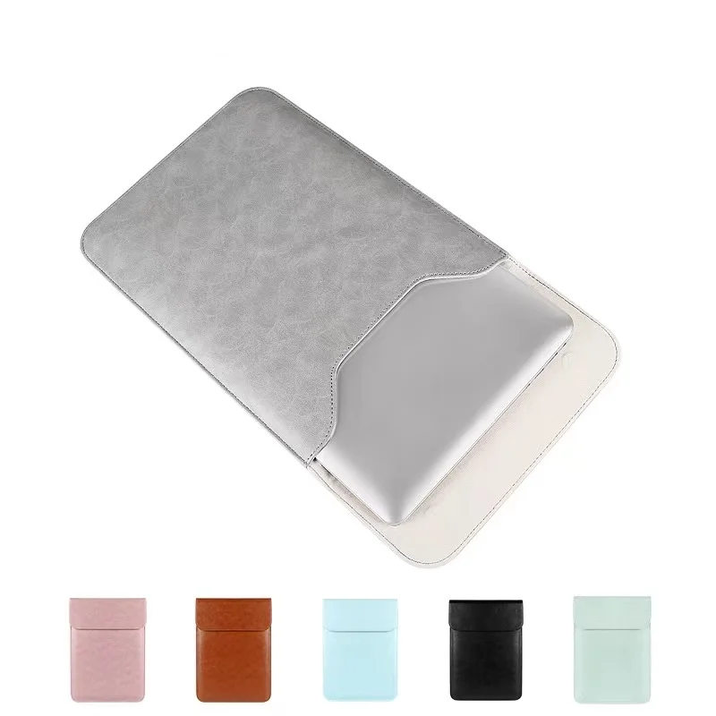 For huawei matebook x pro magicbook x14 x15 laptop pu leather sleeve bag power pack set waterproof magnetic flip cover case