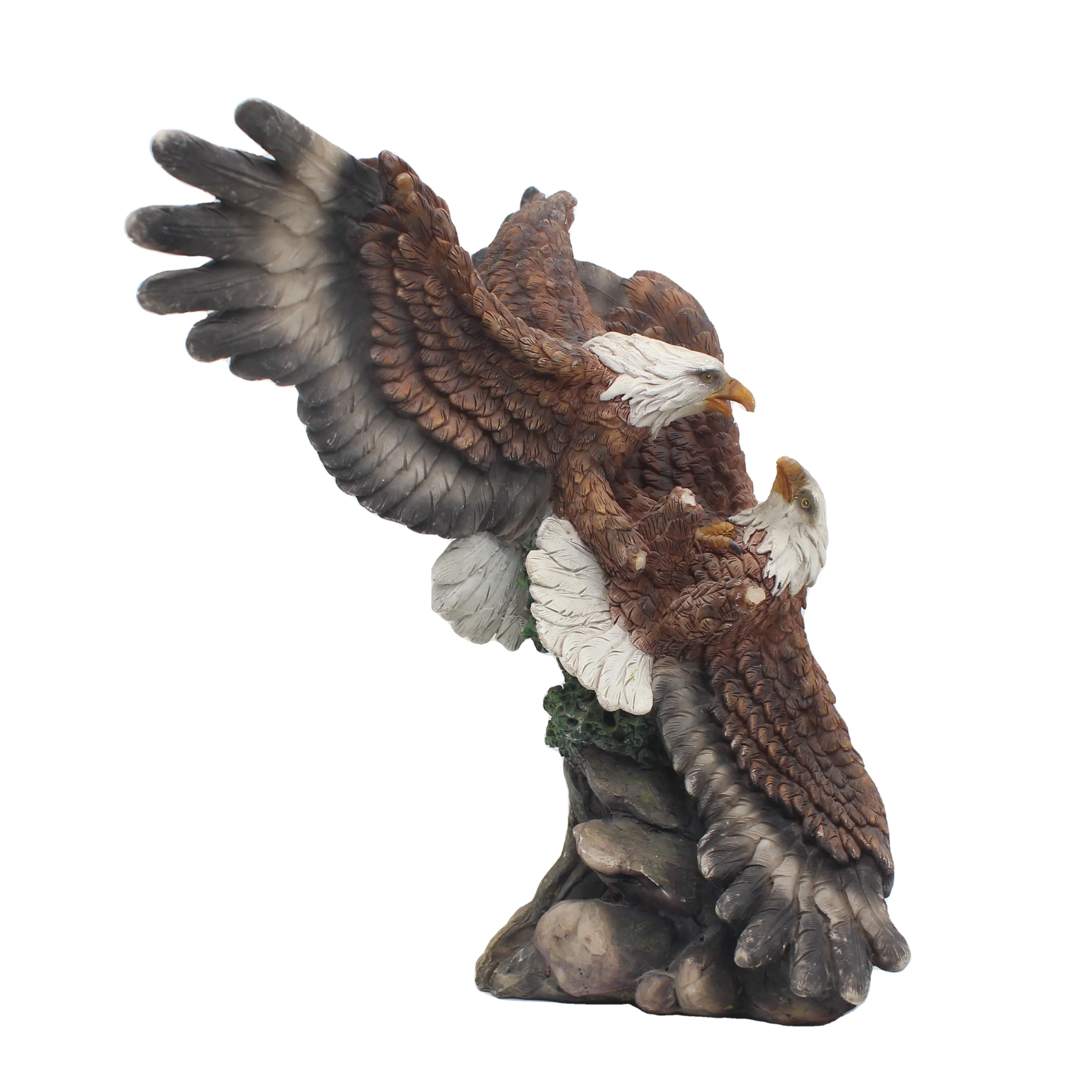 Custom Resin Ebros Wings of Glory Bald Eagle Statue Wildlife Eagle Figurine with Base Animal Bird Glory American Emblem Freedom