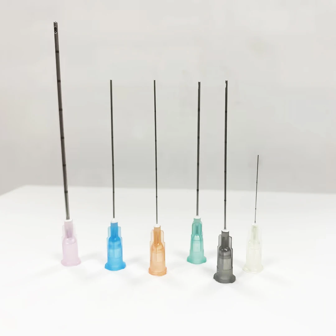 UNIMASTER Manufacturer Fine Micro Cannula 18g 21g 22g 23g 25g 27g 30g Mesotherapy Needle Blunt Tip Needle For Dermal Filler