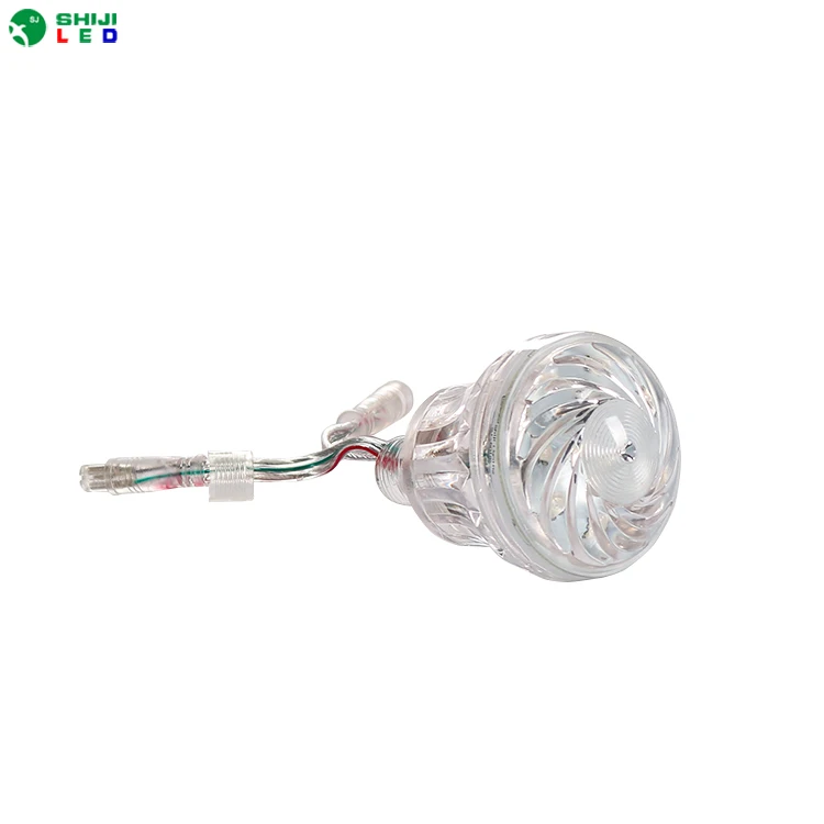 Amusement Park Light 60mm 18Leds cabochon pixel light IP68 outdoor 24V Rgb LED Point Light For Funfair Decorative