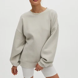 Женский свитшот в стиле бойфренда, Свободный свитшот, пурпурный свитшот в французском стиле шикарного фасона, 2020