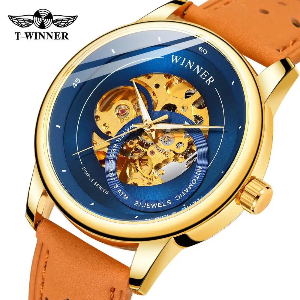 T-winner factory wholesale luxury men watch automatic water resistant OEM wristwatch