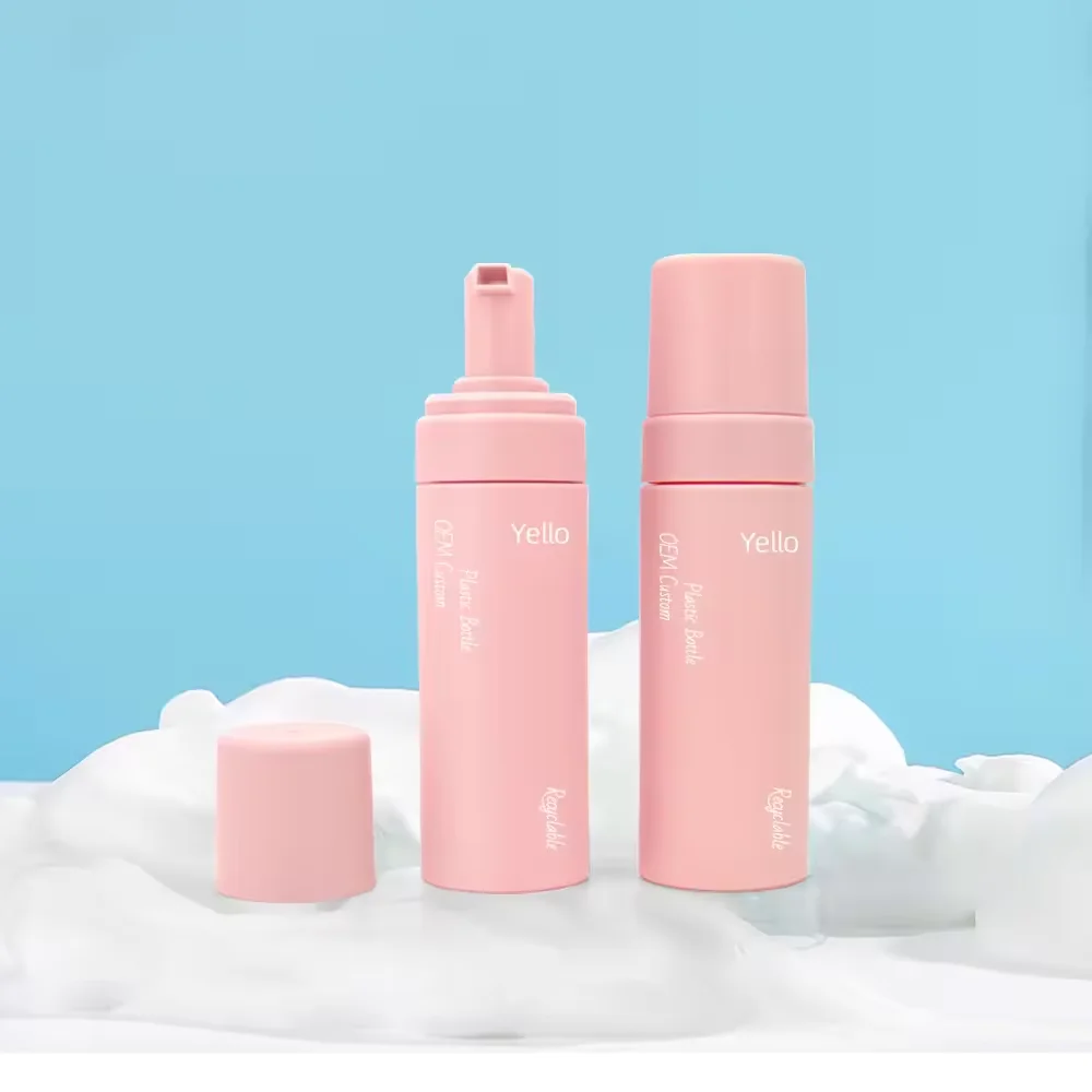 Factory Spot 150Ml Matte Pink Washing Packaging Facial Cleansers Foaming Pump Bottle Ready to Ship