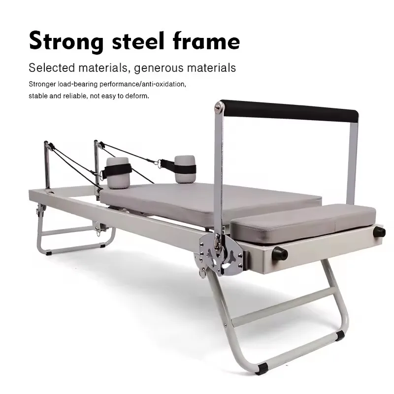Large Folding Pilates Reformer Equipment Core Yoga Bed Home Fitness Weight Loss Steel ABS steels Material Pilates Machine