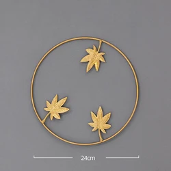 Modern Living Room Metal Wall Art Home Decor Hanging Gold Wall Decoration Plant Ornament