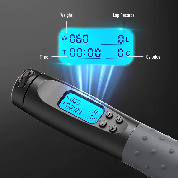 Wholesale Digital Cordless Smart Skipping Jump Rope and Adjustable LED Jump Rope with Counter