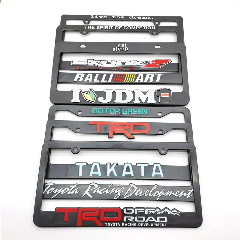 custom Motorcycle license plate frame Cover Zinc alloy Car Number License Plate Frame sign stainless steel license plate frames