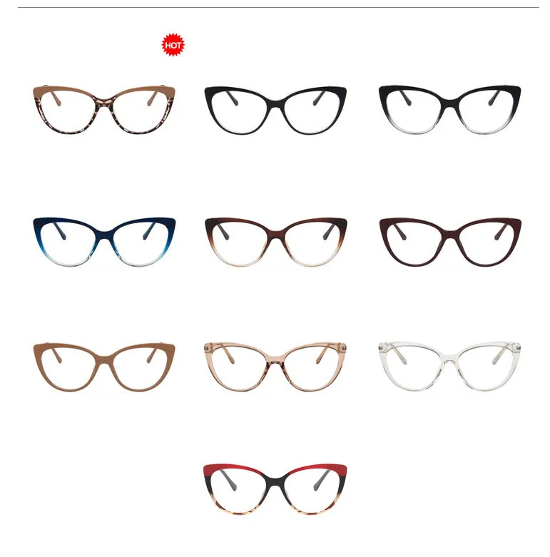 Hot Selling Metal Women Glasses Frame New Style Optical Eyeglasses Cat Eye Retro Anti Blue Light Female Eyewear Frame