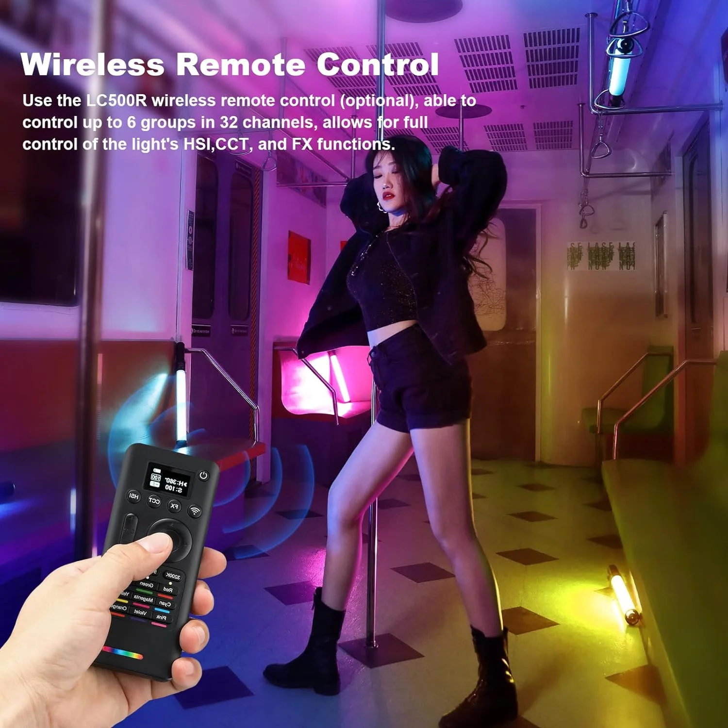200w video light photography lighting RGB Full Color Handheld  for live stream