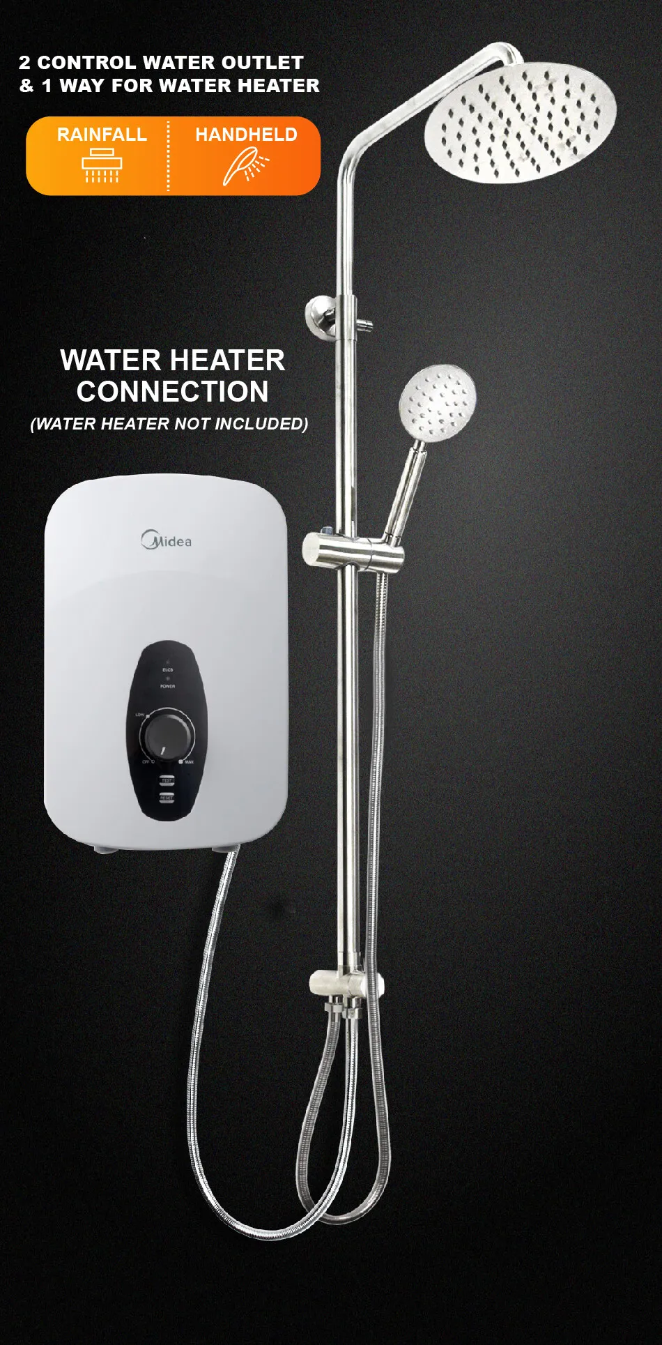 2-полосная нержавеющая сталь SUS304 ванной кран насадка для душа с эффектом набор для водонагревателя шлифованный никелевый дозатор душевой кран для ванной комнаты