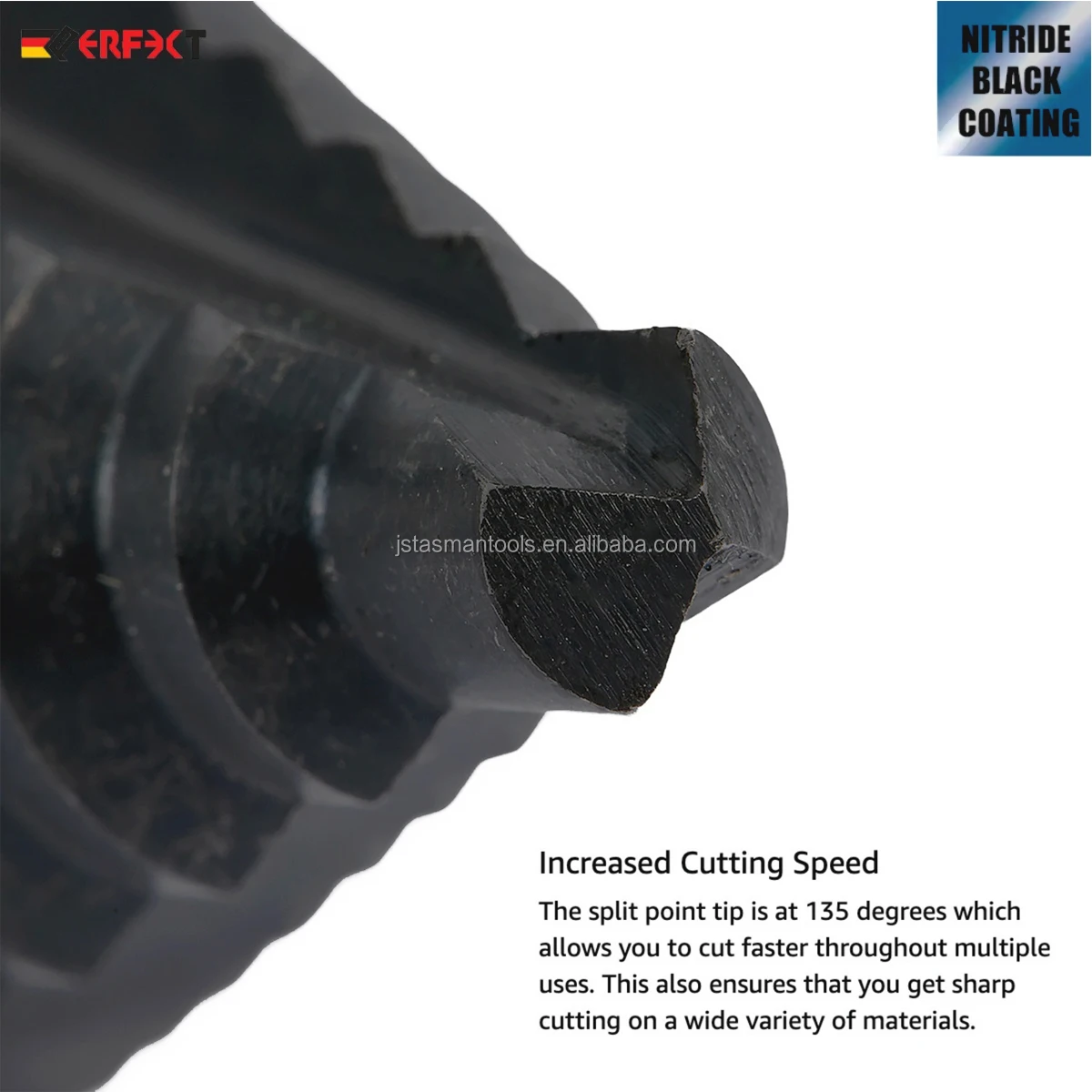 M35 cobalt 1/4 to 1-3/8 Inch nitride coating HSS Step Drill Bit 10 Sizes for  Metal Aluminium Plastic Wood