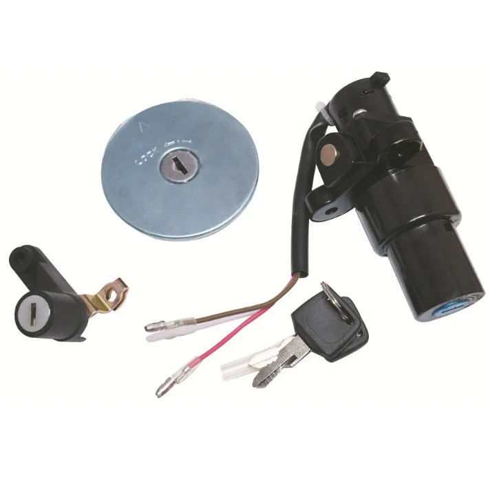 Motorcycle Ignition Switch Lock + Fuel Tank Gas Cap Cover Lock Set for YAMAHA FZ16