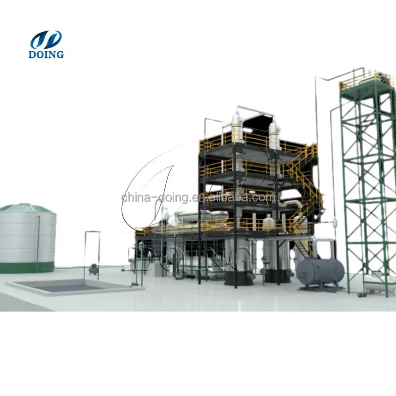 Environment friendly solid catalyst waste oil to diesel distillation plant