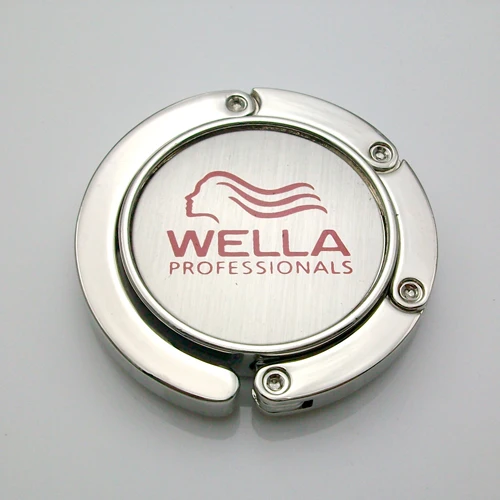 Promotion Folding Purse Bag Hanger Customized Logo Adjustable Square or round Shape Alloy Zinc Material for Handbags Handles