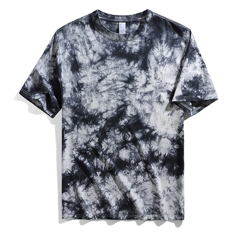 Oversized Unisex Tie Dye Short Sleeves Custom Printed Embroider Pima Cotton T-Shirts