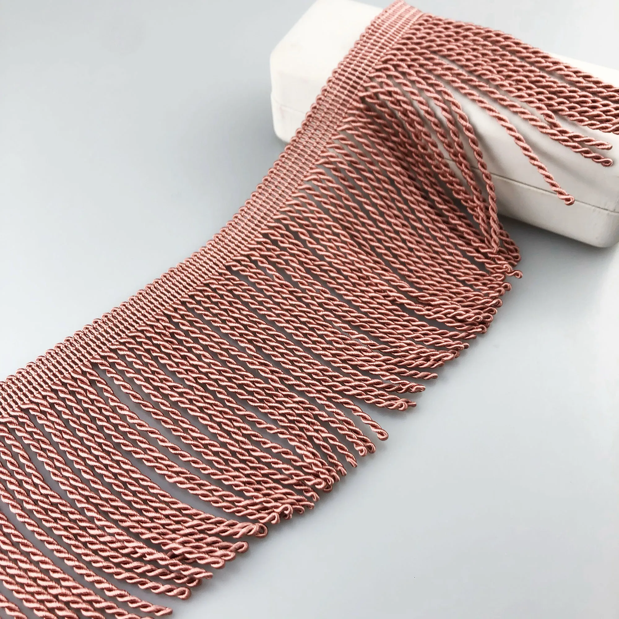 11CM 100% Rayon Household textile braid loop Trim For Sofa Curtain Pillow Decorative  Gold Bullion Fringe