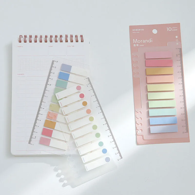 Stationery school supplies transparent cute sticky tab notes set with custom logo