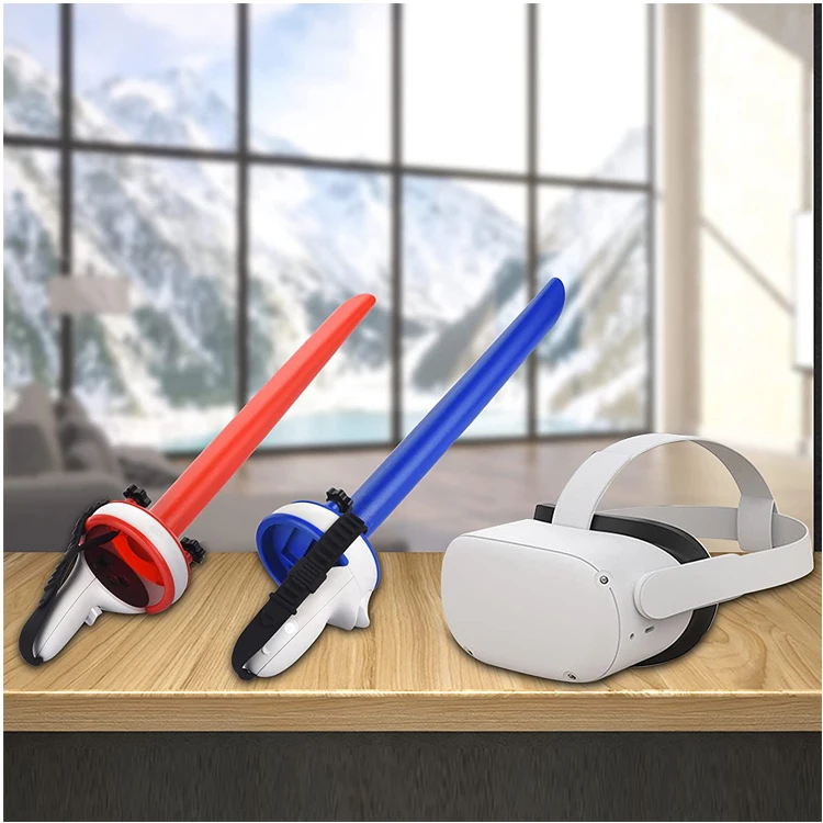 Oculus Quest 2 Beat Saber Handles Controller Grips with Silicone Handstrap For Quest 2 VR Workout Super Natual Jedi Training