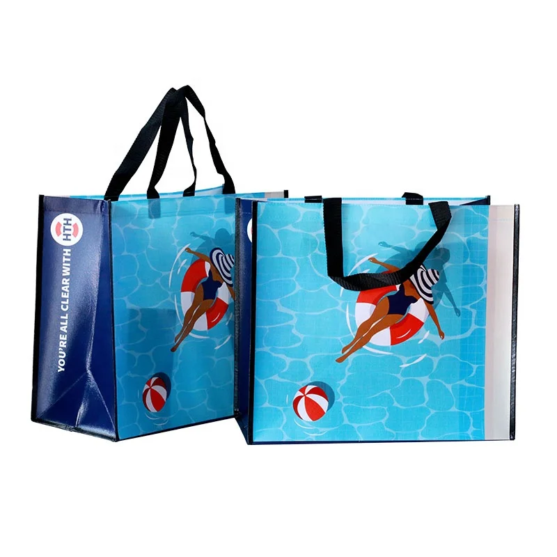 Wholesale recycled non woven eco friendly supermarket grocery tote shopping bag