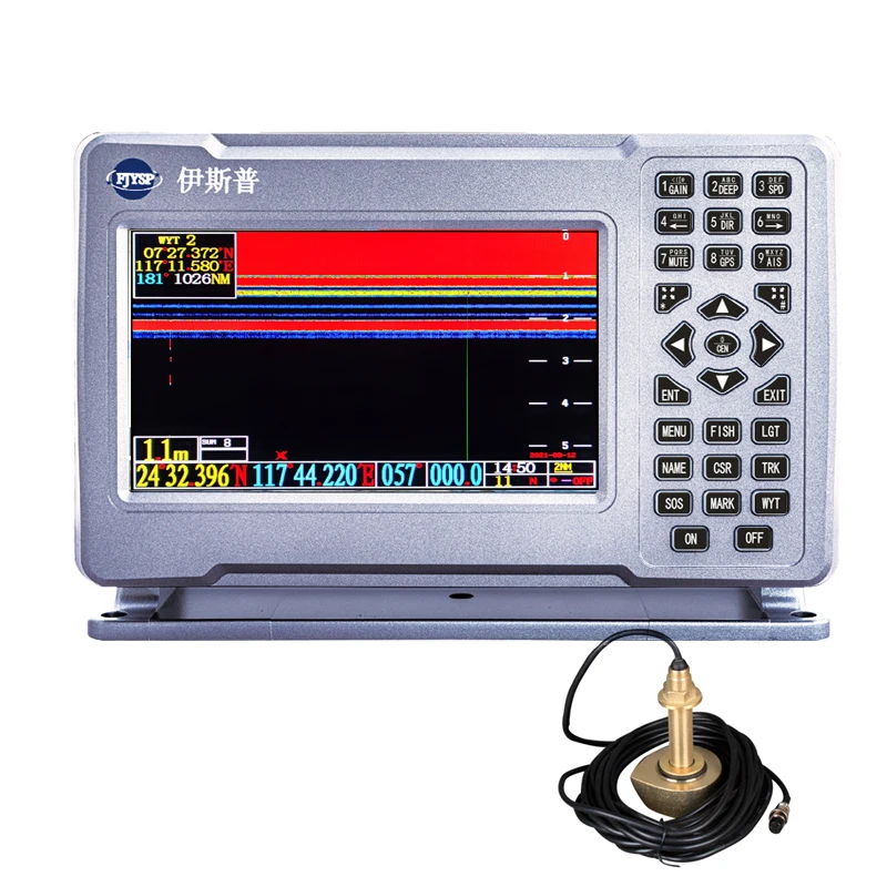 YSP igh accuracy ultrasonic depth measuring 7 inches LCD display echo sounder