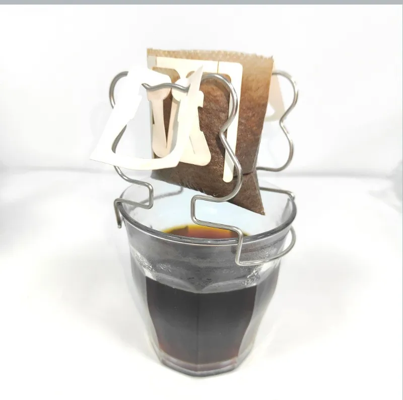 Coffee Filters Paper V60 Filter holder  Hanging Ear Drip Stainless Steel Coffee Filter Paper Bag Holder