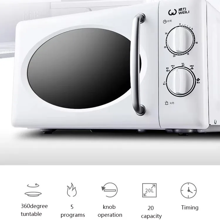 Multifunction Mini Microwave Ovens 20L Electric Plastic Free Spare Parts Digital Timer Control Kitchen