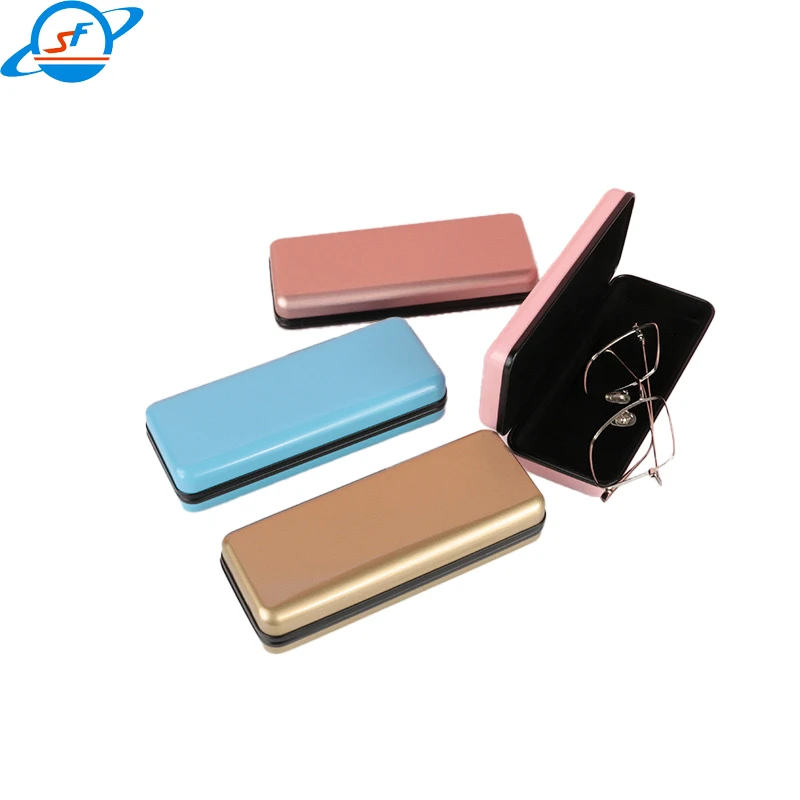xinhe SF 2024 new glasses case White aluminum magnetic metal optical sunglasses case