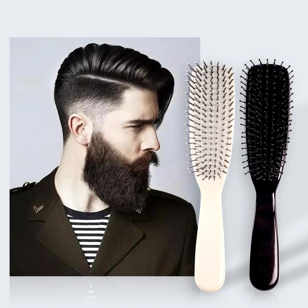 Gentle Touch Detangler Hair Brush - Scalp Brush / Grooming Brush Stimulates Hair Growth with Dual-Length Soft Nylon Bristles for