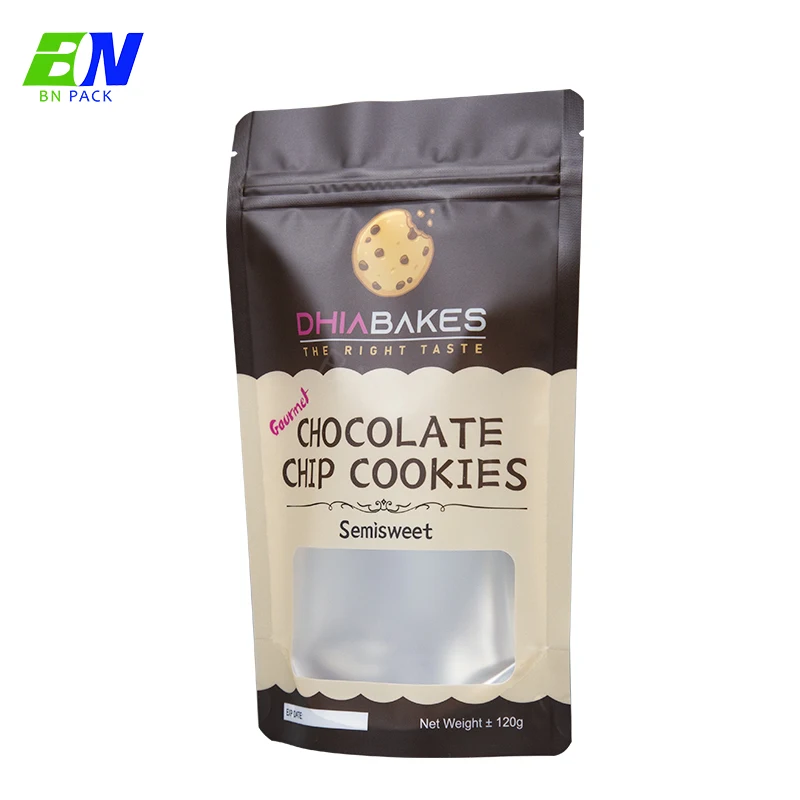 Custom 100mg 500mg Cookie Puffs Chips Brownie Snack Food Smell Proof Edible Packaging Zipper Mylar Bags With Window