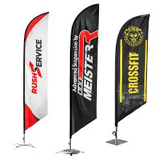 Car Wash Coffee Shop Durable Outdoor Holiday Christmas Sale Large Feather Flags Banners