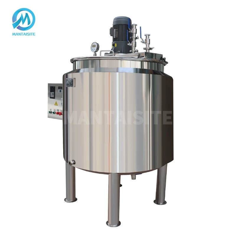 Sanitary Bean Paste Gas Heating Blending Tank Tomato Sauce Mixing Tank Liquid Soap Mixing Tank Homogenizer