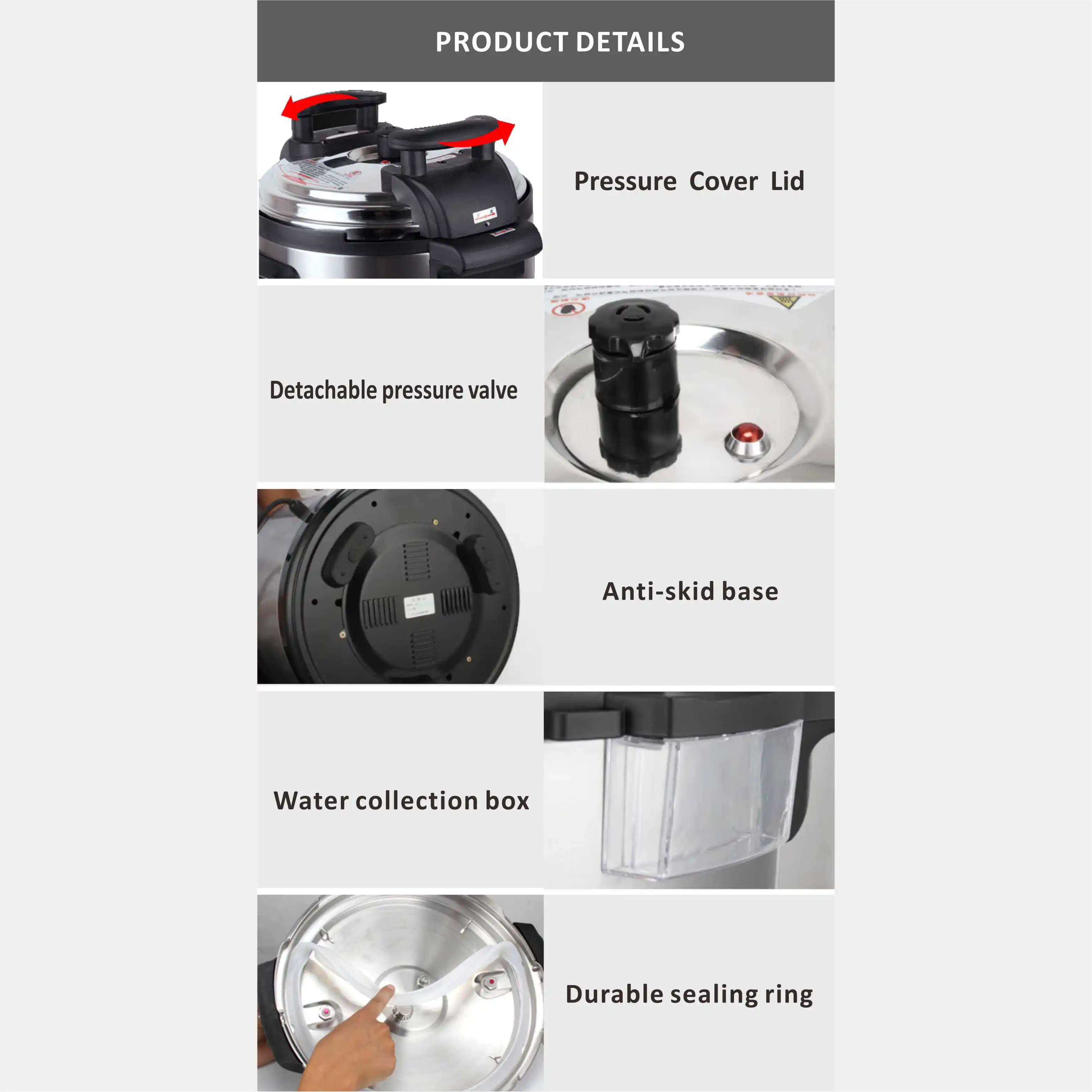 Умная большая антипригарная электрическая скороварка Ewant 17L