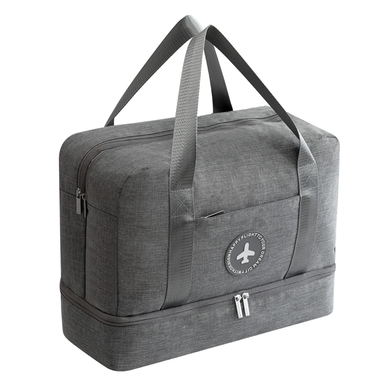 Travelsky eco-friendly storage bags custom gym bag personalized travel sport bag duffel with shoe compartment