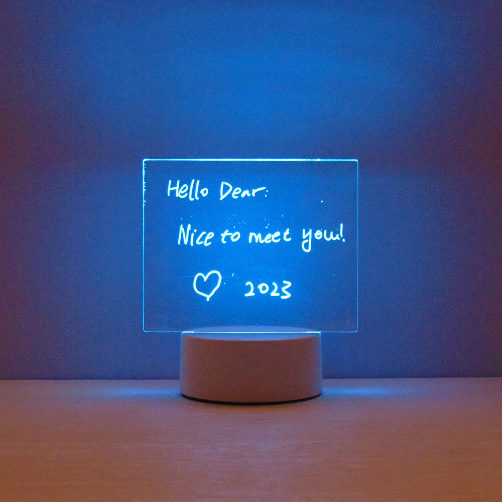 LED 16 Color Change Customize Logo Lamp 3D Illusion Acrylic Lamp Gift Table Night Light for bedroom