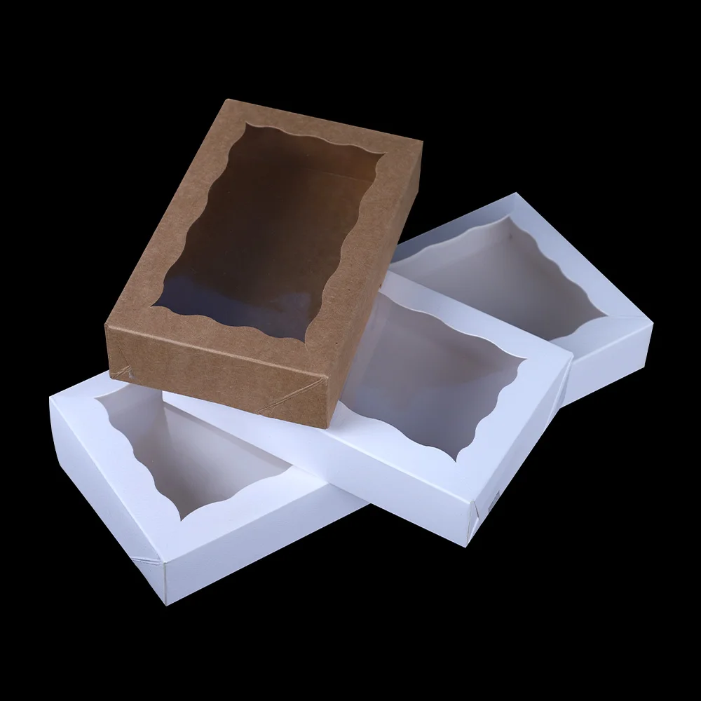 Technology Good Price Shipping Cardboard Kraft Paper Packaging Box With Clear Sleeve Sweet Donut Paper Box