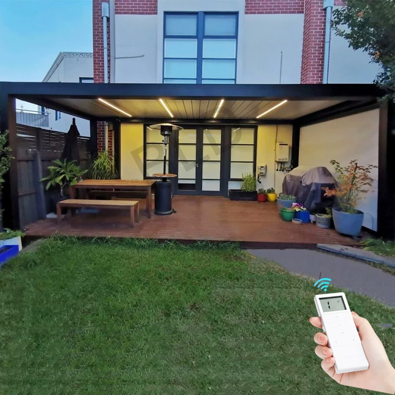 High Quality Pergolas Bioclimatica Electric Luxurious Waterproof Sun Shade Outdoor Pergola Modern Metal Gazebo