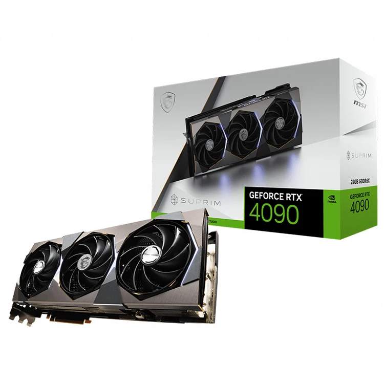 MSI GeForce RTX 4090 SUPRIM 24G Used Graphics Card With 24GB GDDR6X 384-bit Memory Support OverClock for GAMING