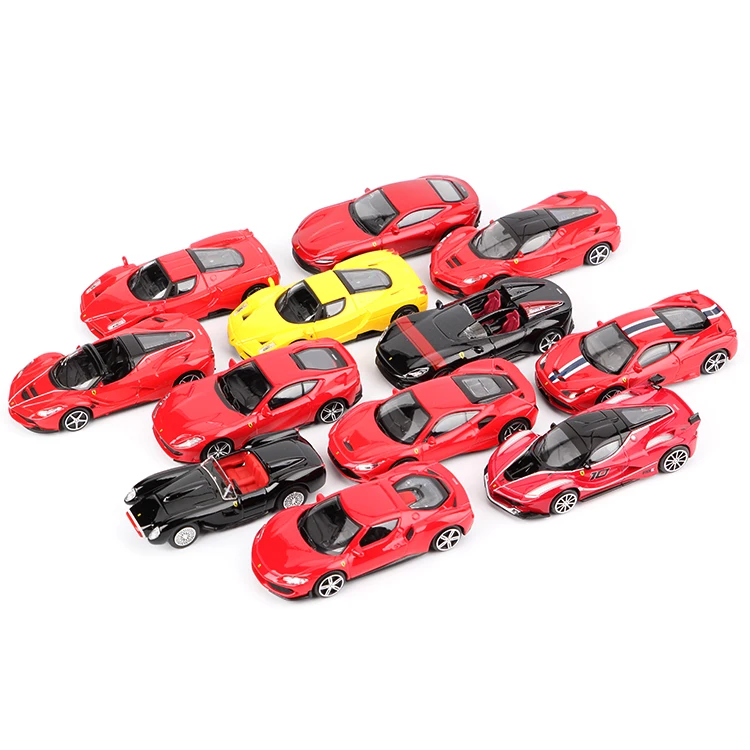 1:43 Bburago Roma SF90 F40 F50 458 488GTB Monza SP1 F8 Purosangue Laferrari Enzo FXXK 812 Portofino литая модель автомобиля