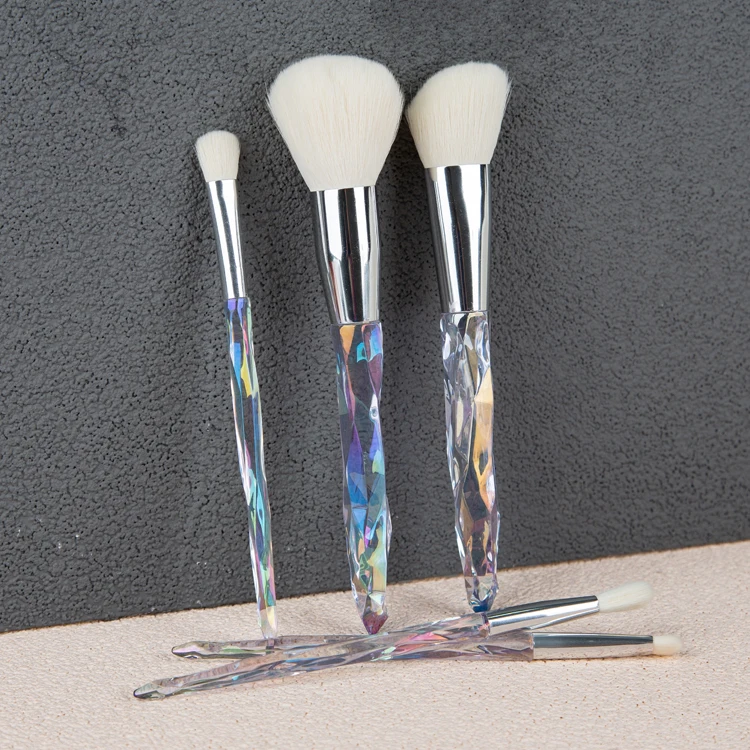 5Pcs New Makeup Beginner Luxury Crystal Power Makeup Brush Set For Women