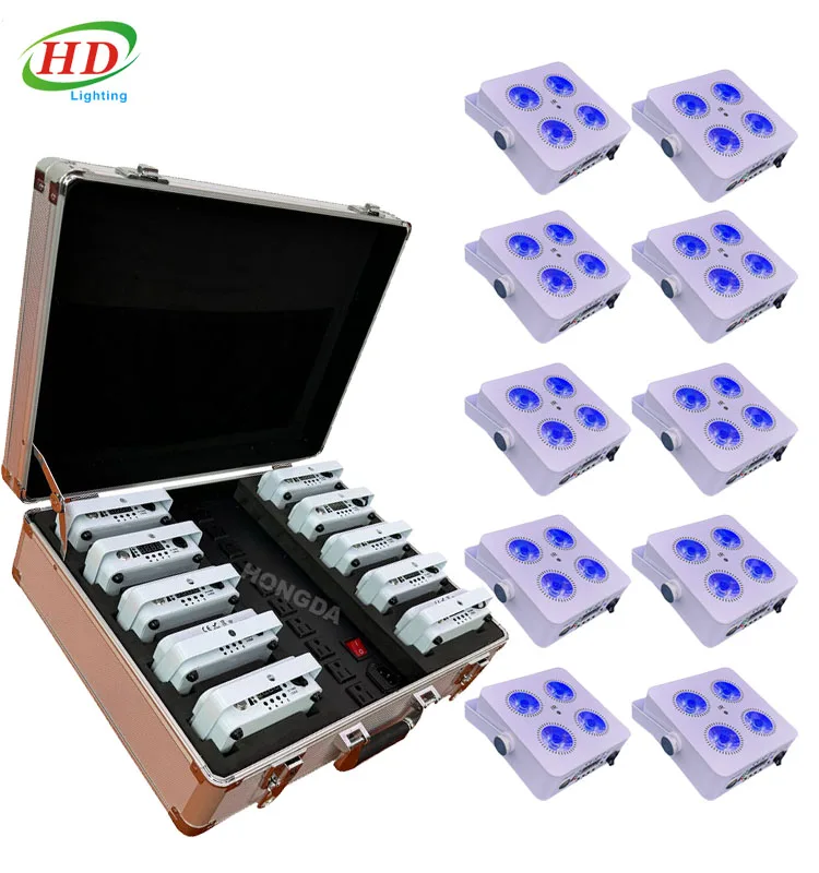HONGDA Battery Operated Dj Freedom PAR 4x18w IR4 mini uplight Wireless LED Uplight Wedding uplights