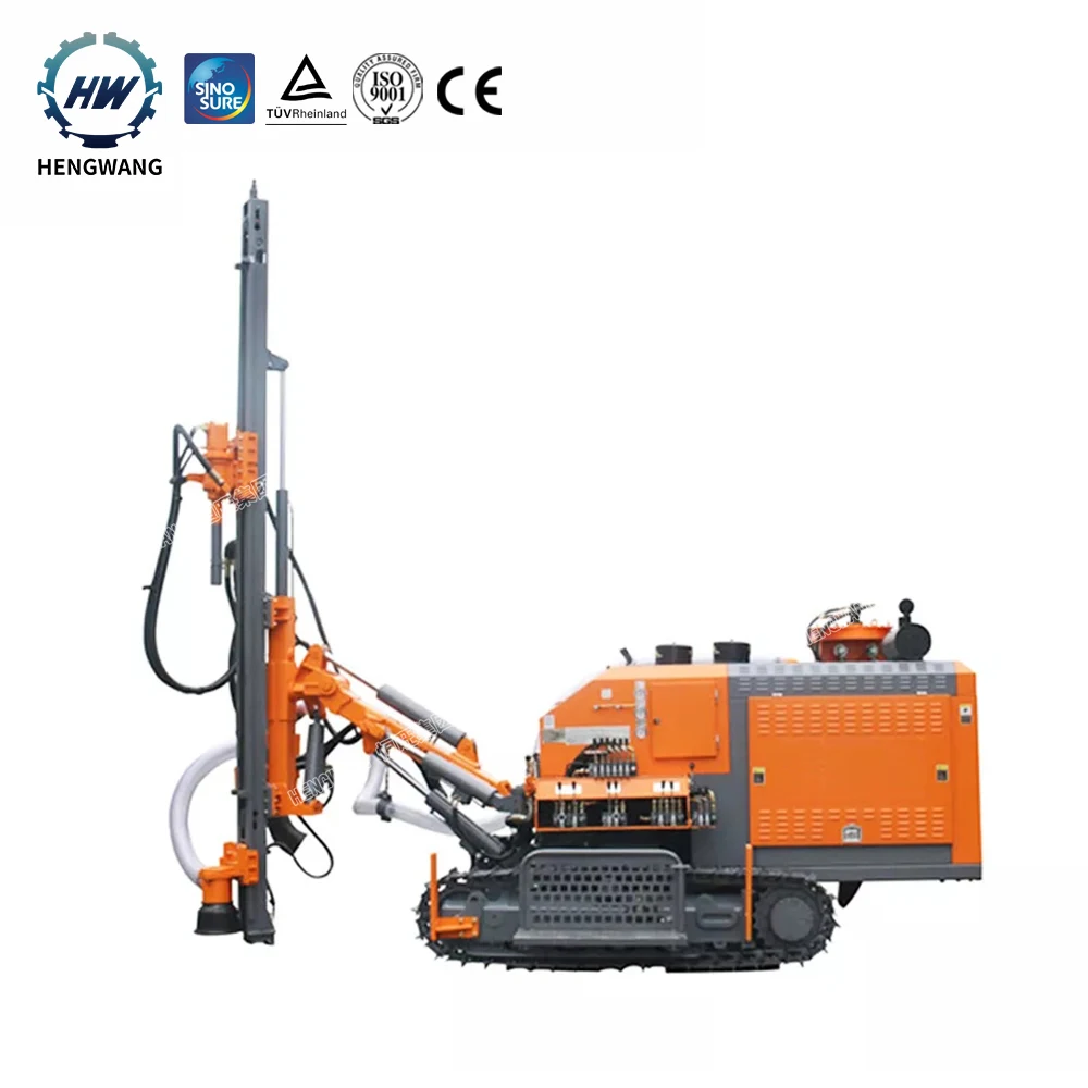 Hengwang HW421T DTH rock dth surface jumbo drilling underground blast hole machine