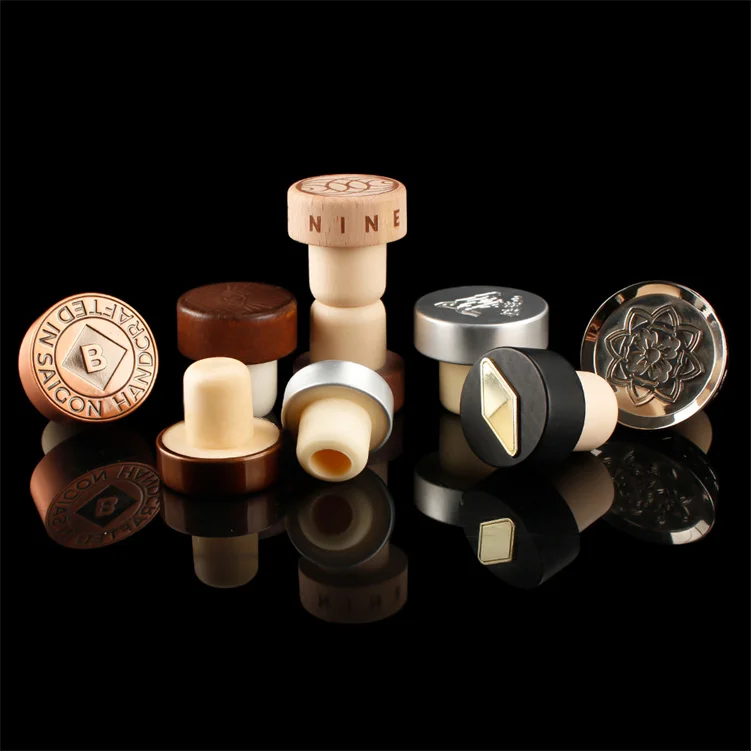 Factory Luxury Spirits Whisky Liquor Wood Bar Top Plastic Glass Wine  bottle T Shape Cap Synthetic cork stoppers for tequila