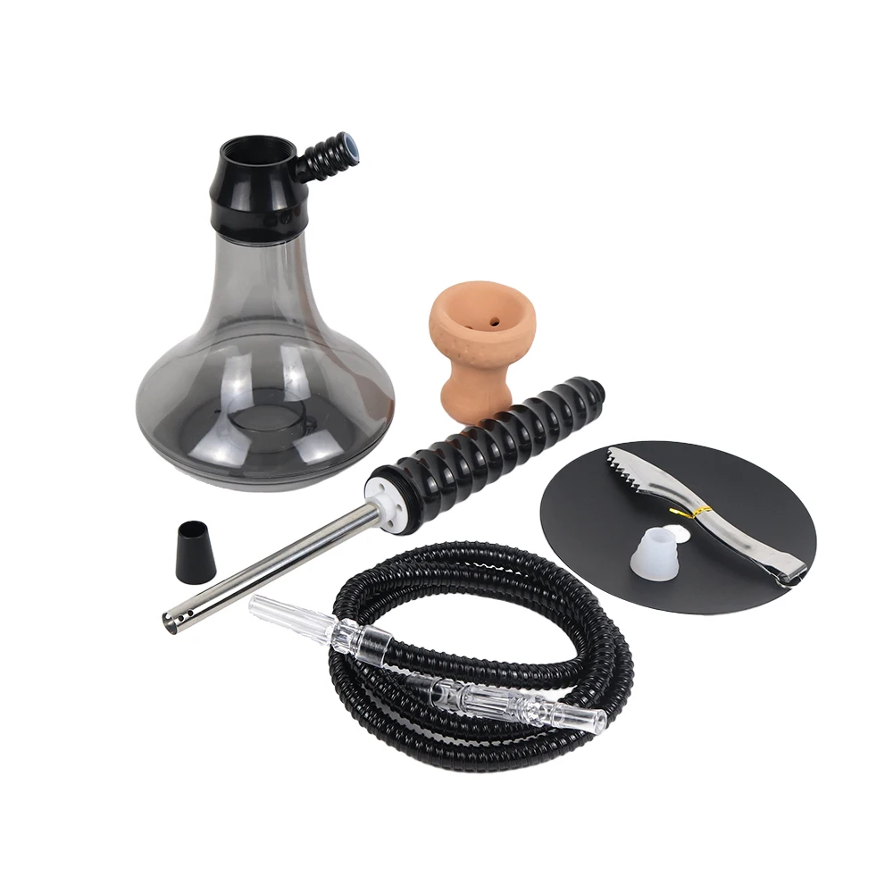 Yiqian 2021 New Arrival wholesale 3 Colors Shisha Hookah Set Glass Plastic  Shisha  Hookah