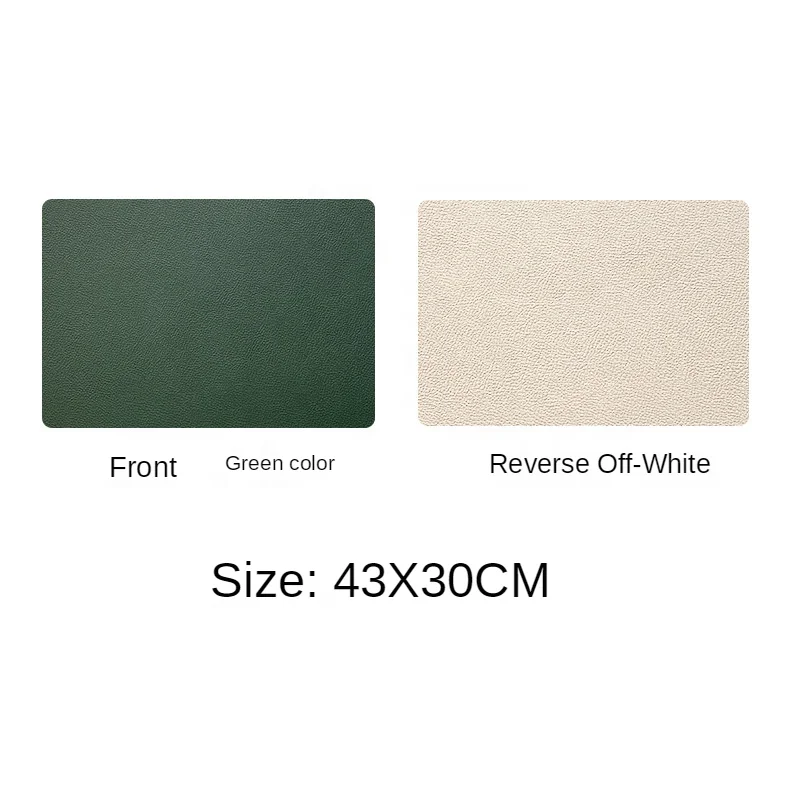 hot sell europe place mats dining table leather table mats and coasters Round Square Faux Printed Pu Leather Placemat