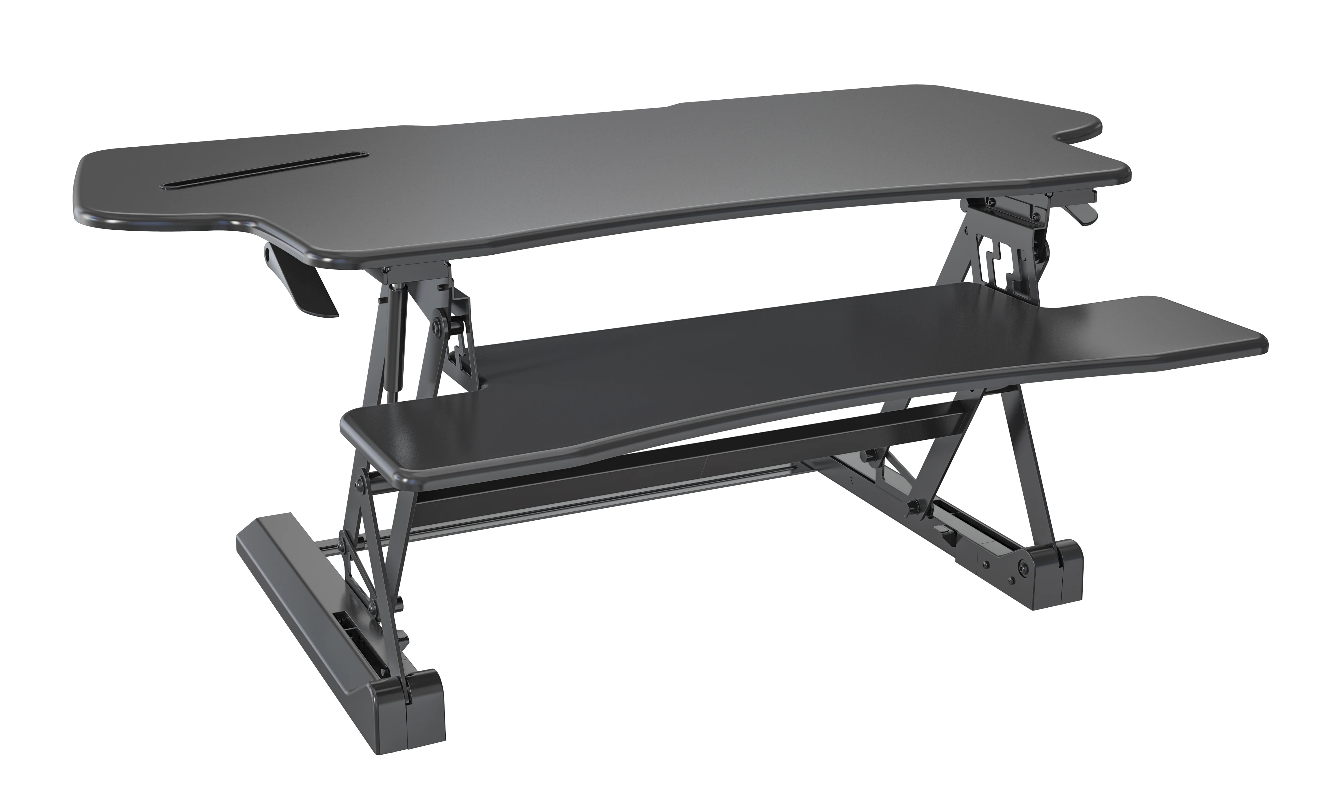 V-mounts  Computer Desk Converter Adjustable Height Desktop Riser Sit Stand Desk Standing Desk For Laptop Office Home VM-SD15