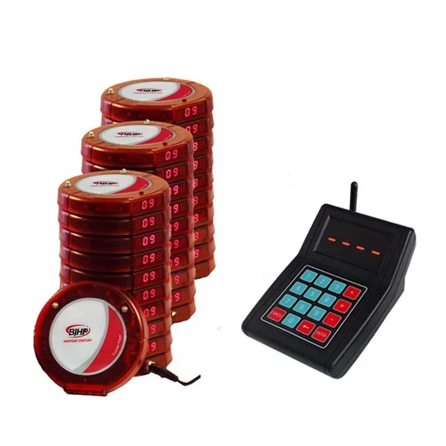 Smart restaurant vibrating alphanumeric coaster pager  wireless ordering system