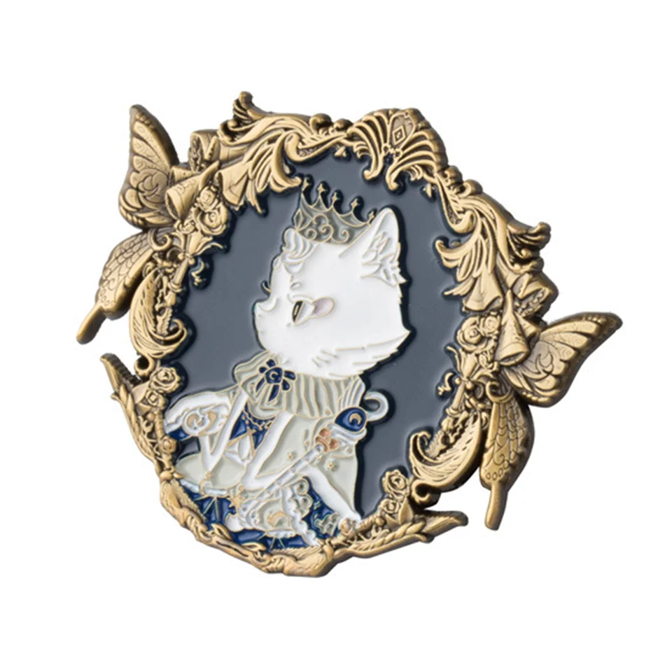Wholesale Cheap Custom LOGO Lapel Collar Alloy Brooch Anime Enamel Safety Pin Metal Name Badge for Gift