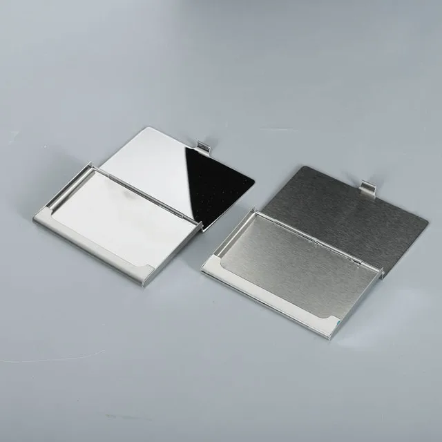Оптовая продажа, рекламный дешевый металлический анодированный Футляр для карт различных стилей, алюминиевый держатель для визиток