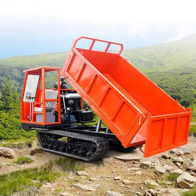 2 ton 4 ton 6 ton Mini Track Dumper Crawler Carriers Dump Tracked Rubber